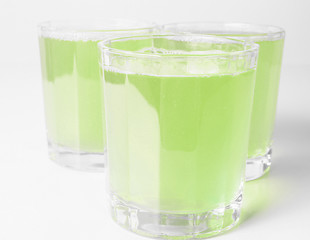 Image showing Green apple juice