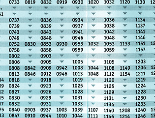 Image showing Timetable