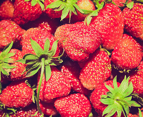 Image showing Retro look Strawberries