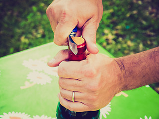 Image showing Retro look Bottle opening