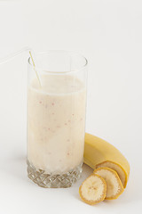 Image showing Banana juice with bananas