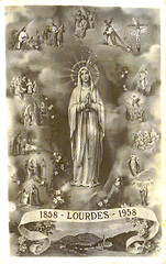 Image showing Statue of Our Lady of Lourdes in the Grotto