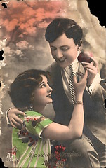 Image showing Vintage newlywed couple