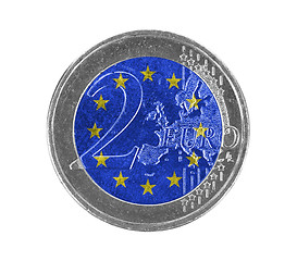 Image showing Euro coin, 2 euro