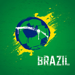 Image showing Brazil football background