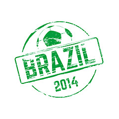 Image showing Brazil 2014 grunge rubber stamp