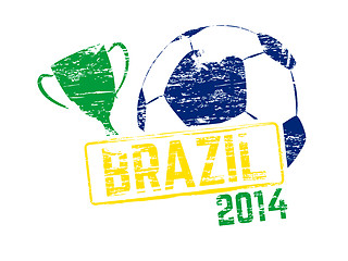 Image showing Vector Brazil 2014 stamp