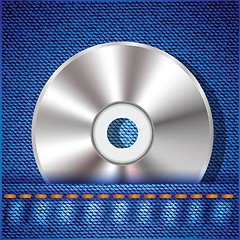 Image showing CD on a jeans background