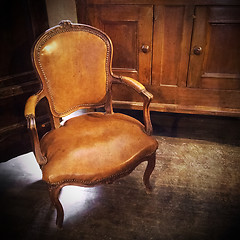 Image showing Vintage leather chair