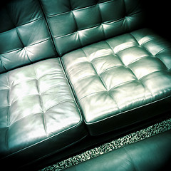 Image showing Shiny leather sofa