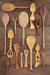 Image showing Rustic Wooden Utensils