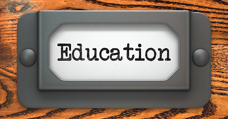Image showing Education Concept on Label Holder.