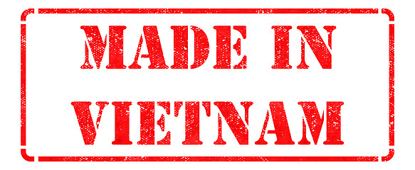 Image showing Made in Vietnam - inscription on Red Rubber Stamp.