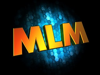 Image showing MLM - Gold 3D Words.