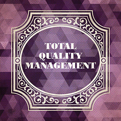 Image showing Total Quality Management  Concept. Vintage design.