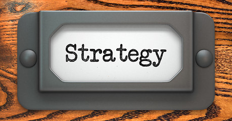 Image showing Strategy Concept on Label Holder.