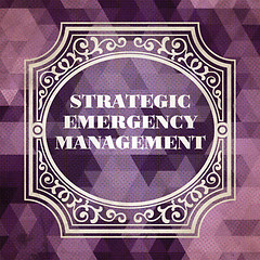 Image showing Strategic Emergency Management  Concept. Vintage design.