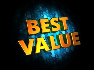 Image showing Best Value - Gold 3D Words.