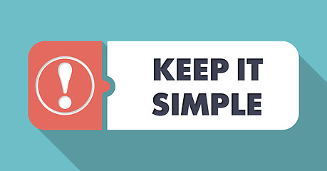 Image showing Keep It Simple on Scarlet in Flat Design.