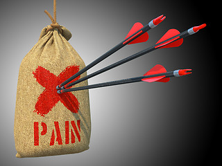 Image showing Pain - Arrows Hit in Red Mark Target.