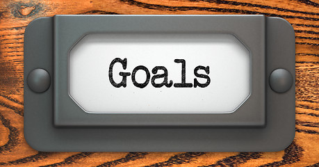 Image showing Goals - Concept on Label Holder.