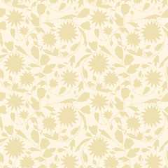 Image showing beige floral wallpaper