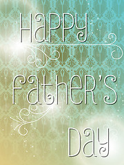 Image showing Happy Fathers Day Colorful Background Card