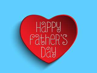Image showing Happy Fathers Day Red Heart Background