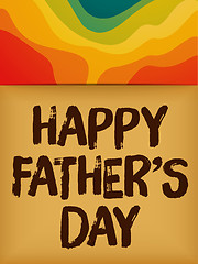 Image showing Happy Fathers Day Colorful Background Card