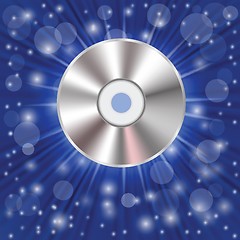 Image showing CD on a blue background