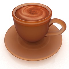 Image showing Coffee cup on saucer