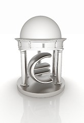 Image showing Euro sign in rotunda 