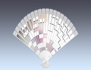 Image showing Colorful hand fan