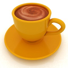 Image showing Coffee cup on saucer