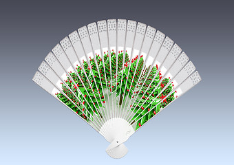 Image showing Colorful hand fan 