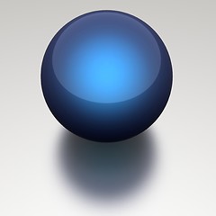 Image showing Blue metallic sphere