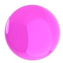 Image showing Glossy pink sphere