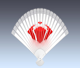 Image showing Colorful hand fan