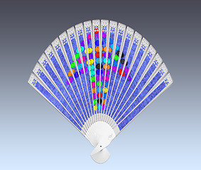 Image showing Colorful hand fan 