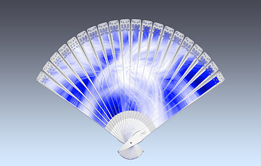 Image showing Colorful hand fan 