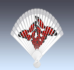 Image showing Colorful hand fan