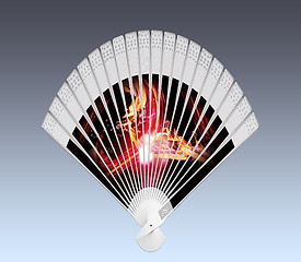 Image showing Colorful hand fan 