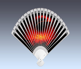 Image showing Colorful hand fan 