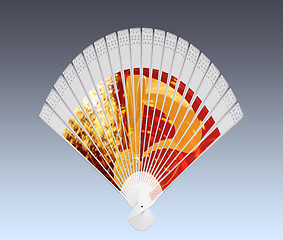 Image showing Colorful hand fan 