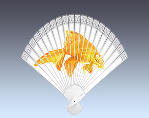 Image showing Colorful hand fan