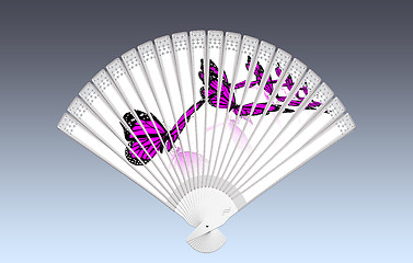 Image showing Colorful hand fan 