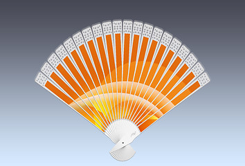 Image showing Colorful hand fan