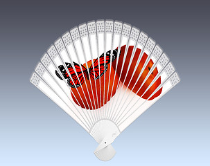 Image showing Colorful hand fan