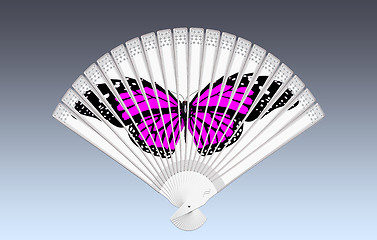 Image showing Colorful hand fan 