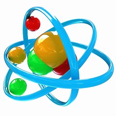 Image showing 3d illustration of a water molecule